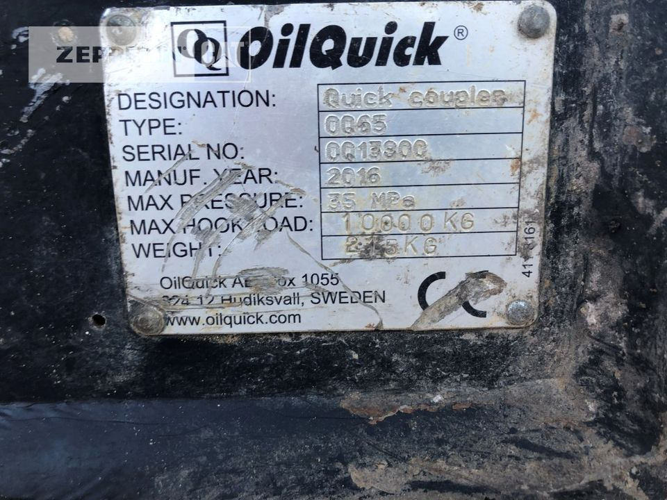 Çabuk bağlantı - İş makinaları Oil-Quick OQ65: fotoğraf 3