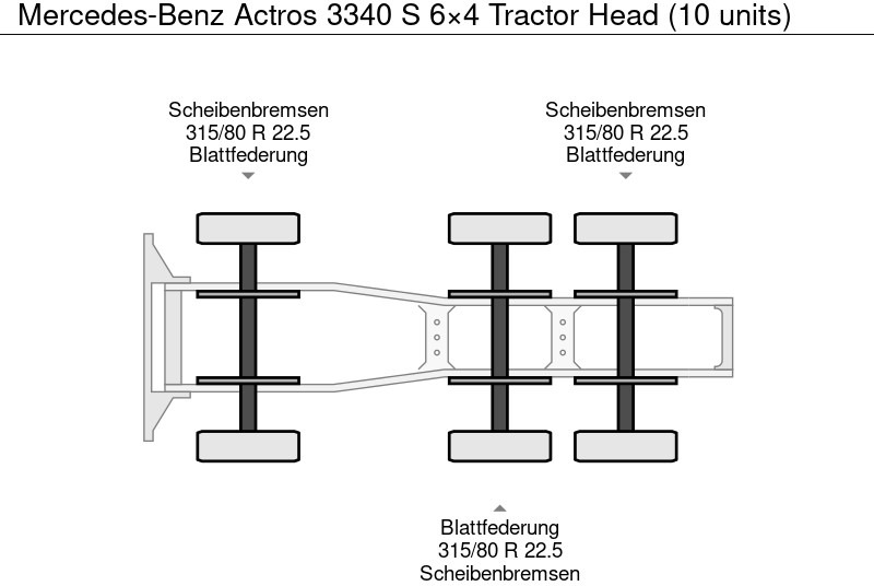 Yeni Çekici Mercedes-Benz Actros 3340 S 6×4 Tractor Head (10 units): fotoğraf 12
