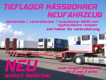 Kässbohrer LB3E / verbreiterbar /lenkachse / 6,5 m AZB - Alçak çerçeveli platform dorse