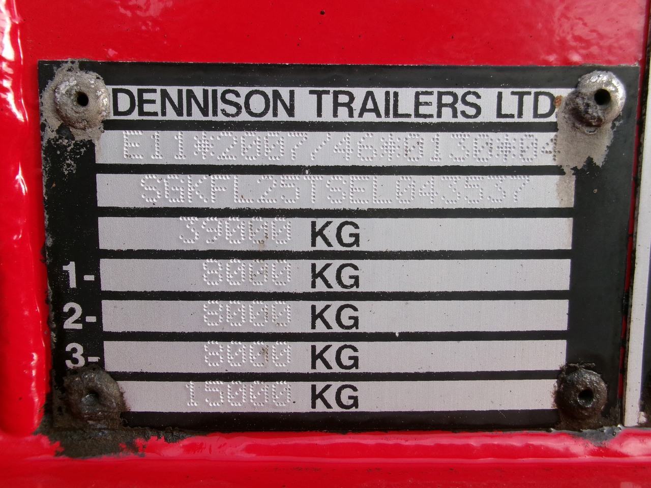 Konteynır taşıyıcı/ Yedek karoser dorse Dennison 3-axle tipping container trailer 30 ft.: fotoğraf 14
