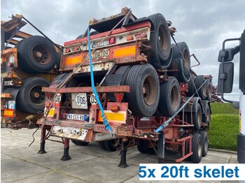 Konteynır taşıyıcı/ Yedek karoser dorse Fruehauf Stack 5X 20 ft skelet*: fotoğraf 1
