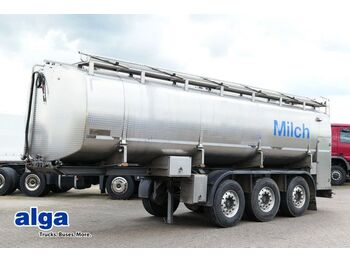 Tanker dorse HLW STA 35, Isoliert, 2x Lenkachse, 27m³, Milch: fotoğraf 1