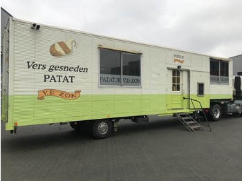 Netam-Fruehauf Foodtruck / Mobiel Cafetaria -Lunchroom / Food Truck (B/E rijbewijs) inclusief DAF trekker - Kapalı karoser dorse