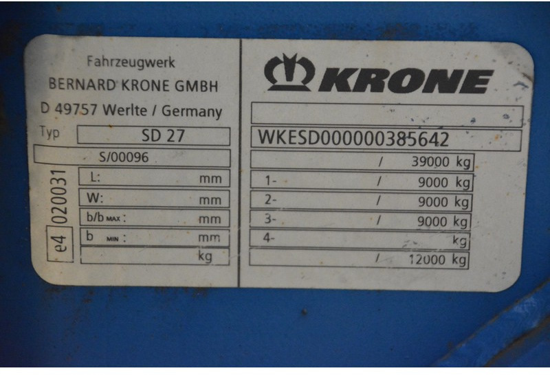 Konteynır taşıyıcı/ Yedek karoser dorse Krone Polyvalent skelet 20-30-40ft: fotoğraf 14