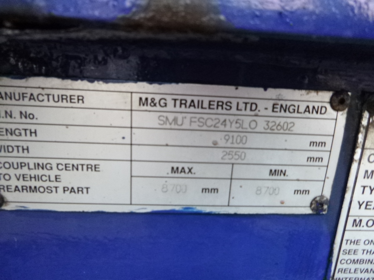 Konteynır taşıyıcı/ Yedek karoser dorse M & G 3-axle container trailer 20-30 ft: fotoğraf 7