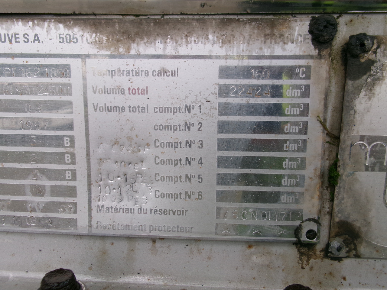 Tanker dorse nakliyatı için kimyasal maddeleri Maisonneuve Chemical tank inox 22.3 m3 / 1 comp: fotoğraf 34