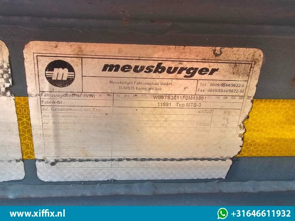 Alçak çerçeveli platform dorse Meusburger 3-ass. Uitschuifbare semi dieplader met aluminium kleppen en wielkuip: fotoğraf 16