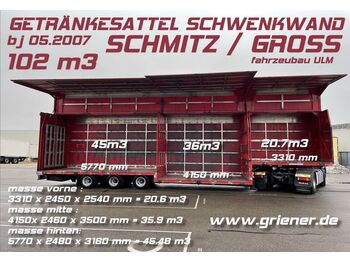 Taşınması içecek dorse Schmitz Cargobull JUMBO /GETRÄNKE SCHWENKWAND BPW 102 M3 !!!!!!!!!: fotoğraf 1