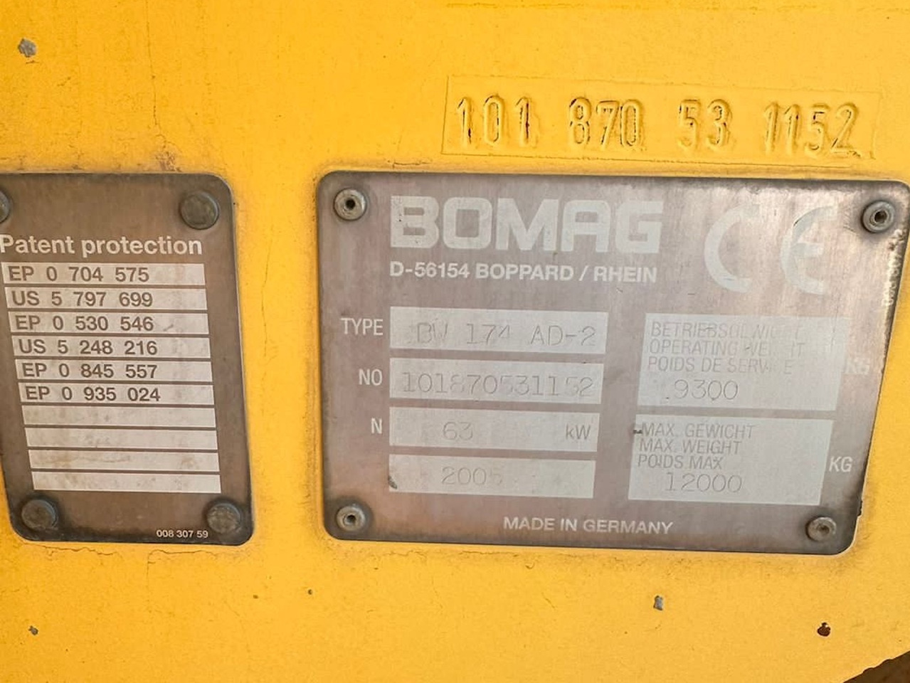 Silindir makinesi BOMAG BW174AD-2: fotoğraf 8