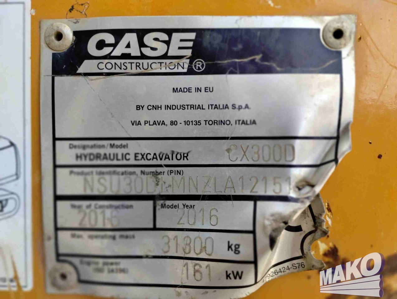 Paletli ekskavatör Case CX300: fotoğraf 6