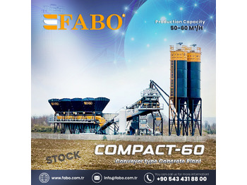 Yeni Beton santrali FABO COMPACT-60 CONCRETE PLANT | CONVEYOR TYPE: fotoğraf 1