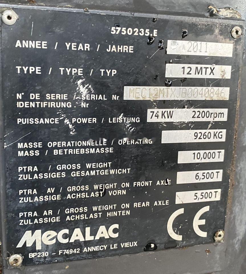 Tekerlekli ekskavatör Mecalac 12 MTX Origine Française: fotoğraf 7