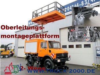 UNIMOG 424 4x4 Zweiwege Hubarbeitsbühne Strom/Oberleitg - İş makinaları