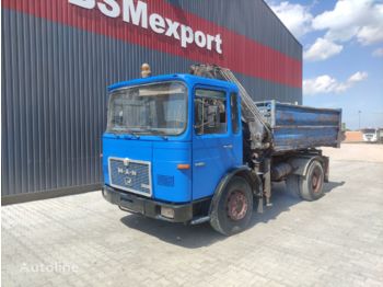 Damperli kamyon, Vinçli kamyon MAN 16.168, 6 cylinder: fotoğraf 1