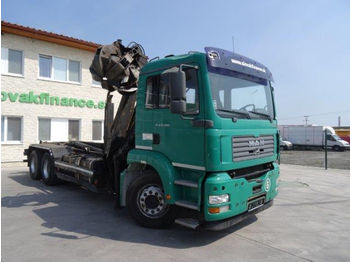 Kancalı yükleyici kamyon MAN TGA 26.430,6x4,container carrier with crane: fotoğraf 1