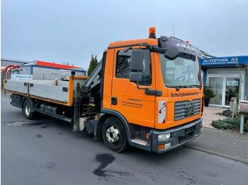 Sal/ Açık kasa kamyon, Vinçli kamyon MAN TGL 10.210 4x2 Pritsche Kran Hiab: fotoğraf 1