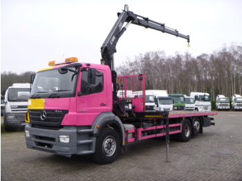 Sal/ Açık kasa kamyon, Vinçli kamyon Mercedes Axor 2529 6x2 RHD + Hiab XS144 B-3 HiDuo: fotoğraf 1