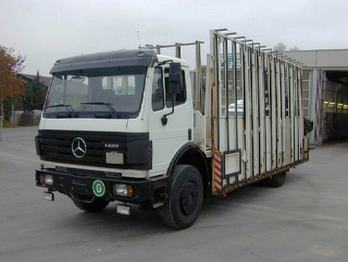 Mercedes-Benz 1420 L Glastransporter mit Kran - Sal/ Açık kasa kamyon