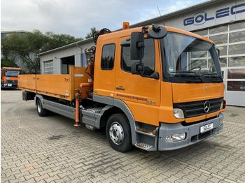 Sal/ açık kasa kamyon Mercedes-Benz ATEGO 924 4x2 Euro 4 Pritsche 6 m Kran bis 7,2 m
