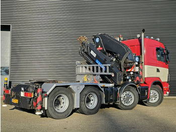 Sal/ Açık kasa kamyon, Vinçli kamyon Scania R164.480 V8 / 8x4 / EFFER 72 t/m CRANE / KRAN: fotoğraf 3