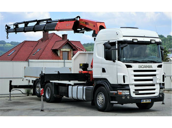 Sal/ Açık kasa kamyon Scania R420 *Pritsche 6,30 m + KRAN*Top Zustand!: fotoğraf 1