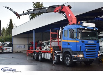 Sal/ Açık kasa kamyon, Vinçli kamyon Scania R480 HMF THOR 85 t/m + Jib, 8x2, Retarder, Truckcenter Apeldoorn: fotoğraf 1