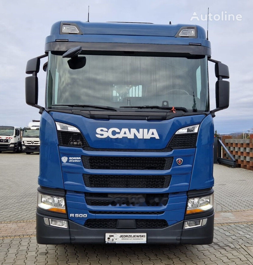 Sal/ Açık kasa kamyon, Vinçli kamyon Scania R 500: fotoğraf 12