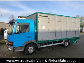 Kapalı kasa kamyonet nakliyatı için hayvanlar Mercedes-Benz Atego 815 mit Einstock Viehaufbau: fotoğraf 1
