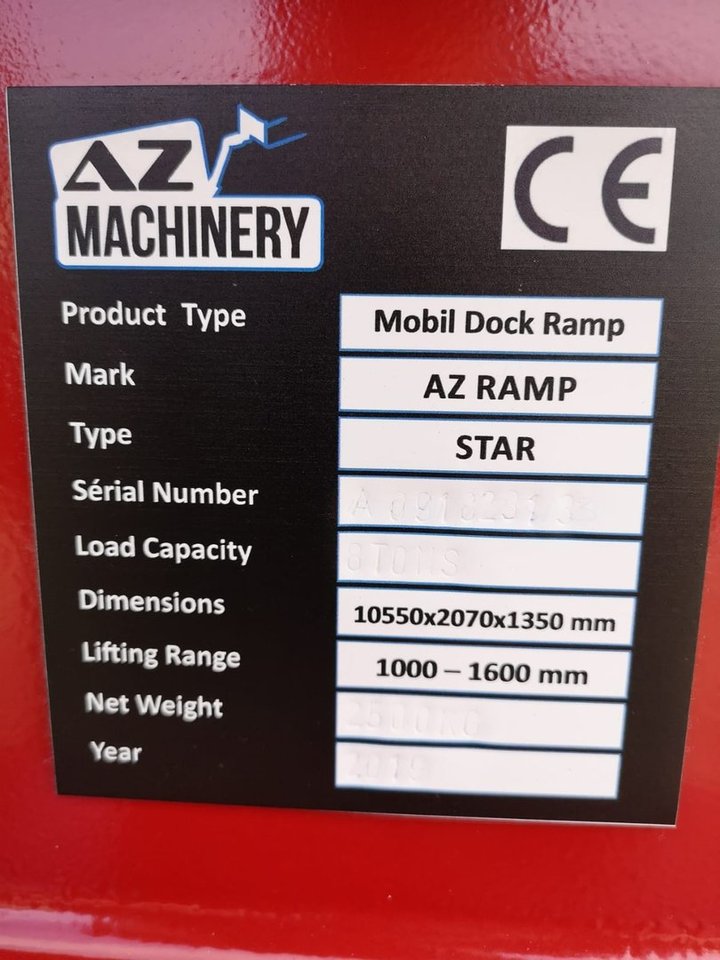 Yeni Yükleme rampası AZ RAMP STAR- 10T-ZR mobile loading ramp: fotoğraf 16