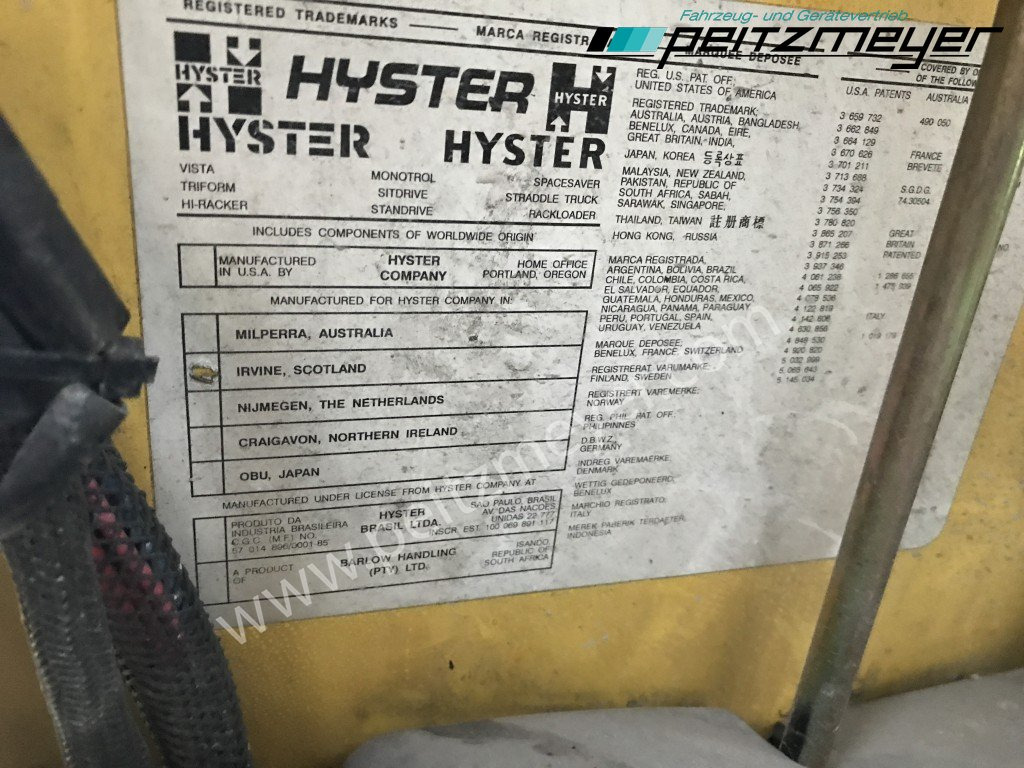 Forklift HYSTER (NL) GABELSTAPLER H3-50XL-G (GAS): fotoğraf 17