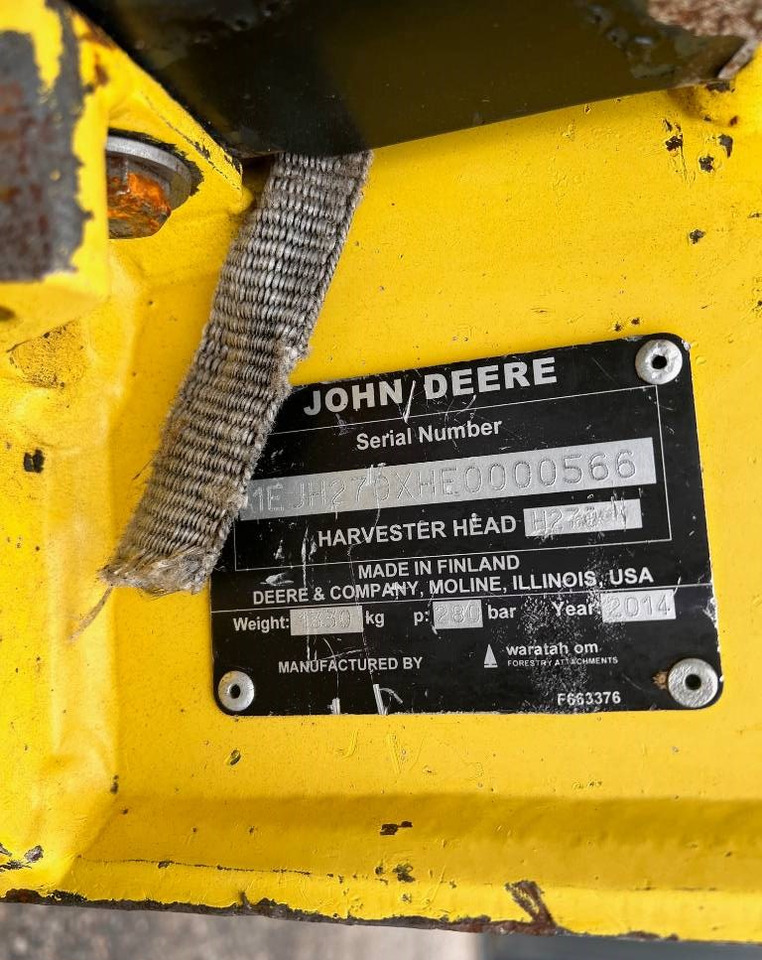 John Deere H270  finansal kiralama John Deere H270: fotoğraf 2