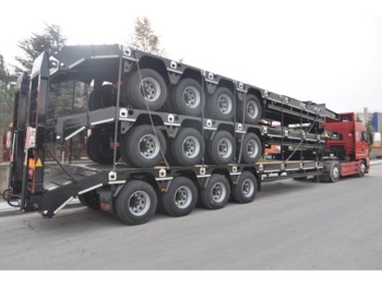OZGUL LW4 80 Ton, 3 m, steel susp., hydr. ramps - Alçak çerçeveli platform römork