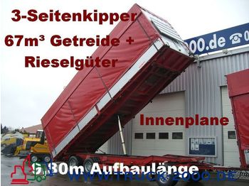 KEMPF 3-Seiten Getreidekipper 67m³   9.80m Aufbaulänge - Kapalı karoser römork