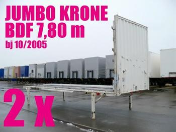 Krone WECHSELBRÜCKE PLATEAU JUMBO 7,80 2 x - Platform/ Açık kasa römork