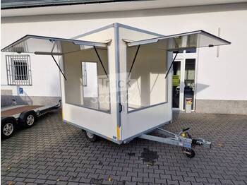 Büfe karavan Wm Meyer - 2 Verkaufsklappen Leerwagen zum DIY Ausbau Infostand 250cm 1000kg gebremst: fotoğraf 1