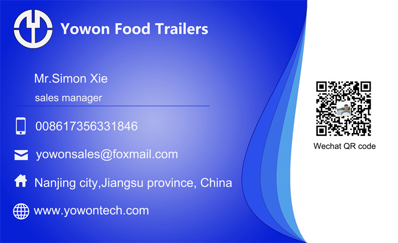 Yeni Büfe karavan nakliyatı için gıda maddeleri YOWON mobile fast food vending trailer factory price catering truck: fotoğraf 8