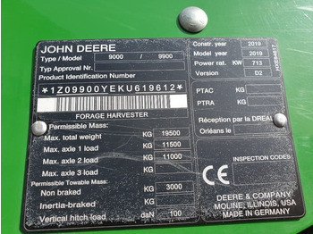 Hasat makinesi John Deere 9900: fotoğraf 2