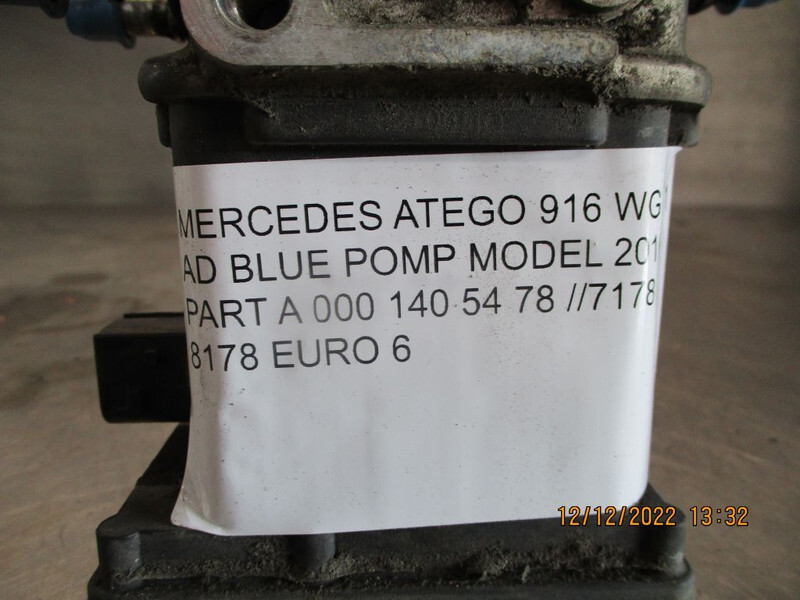 Yakıt sistemi - Kamyon Mercedes-Benz A 000 140 54 78 // 71 78 // 81 78 AD BLUE POMP EURO 6 ATEGO: fotoğraf 3