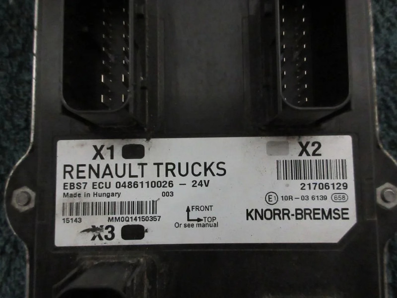 Elektrik sistemi - Kamyon Renault 7421706129 7421924965 EBS7 ECU Regeleenheid RENAULT T 460 EURO 6: fotoğraf 4