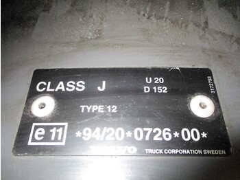 Beşinci teker - Kamyon Volvo CLASS J U20 D152 TYPE 12 FH CLASS J U20 D152 TYPE 12 KOPPELSCHOTEL: fotoğraf 2
