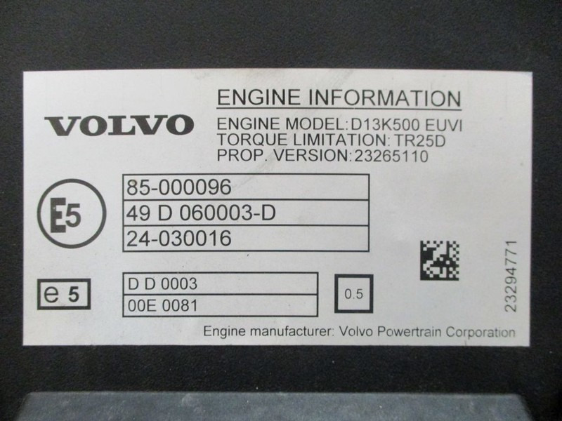 Motor Volvo D13K500 EUVI MOTOR 85000096 VOLVO FH 500 2021 5000KM!: fotoğraf 9