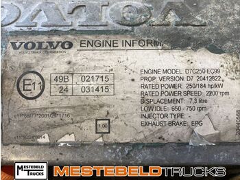 Motor ve yedek parça - Kamyon Volvo Motor D7 C 250 EC99: fotoğraf 5