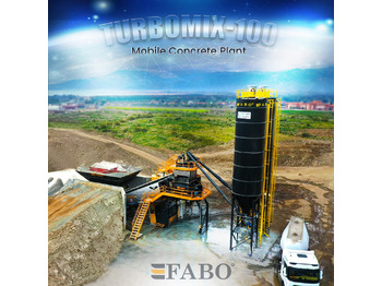 FABO TURBOMIX-100 Mobile Concrete Batching Plant - Beton santrali: fotoğraf 1
