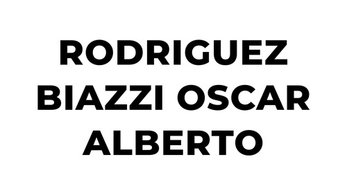 Rodriguez Biazzi Oscar Alberto