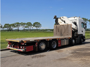 Sal/ Açık kasa kamyon, Vinçli kamyon Scania R490 HMF 6020: fotoğraf 3