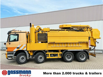 Yol süpürme aracı Mercedes-Benz Actros 3243 K 8x4/4, Müller Saug- und: fotoğraf 3