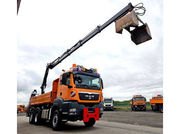 Damperli kamyon, Vinçli kamyon MAN TGS 28.360 6x4-4 HIAB 144E-4 Kran Euro5: fotoğraf 5