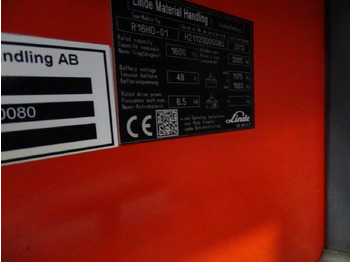 Reach truck Linde R16HD-01: fotoğraf 5