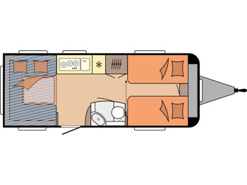 Çekme karavan Hobby De Luxe 515 UHL 2000kg. Backofen, Dunsthaube +: fotoğraf 2