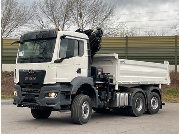 Damperli kamyon, Vinçli kamyon MAN TGS 28.440 6x4-4/3-Seiten- Kipper / Hiab 228-6: fotoğraf 2